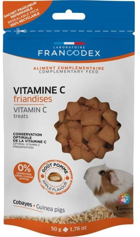 Jūrų Kiaulyčių Skanėstai - Francodex Vitamino C, 50g
