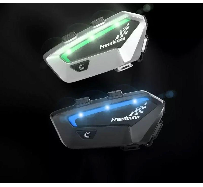 Motociklo Interkomas - FREEDCONN FX Bluetooth 5.0, 2000 m Diapazonas, IP67 Juodas