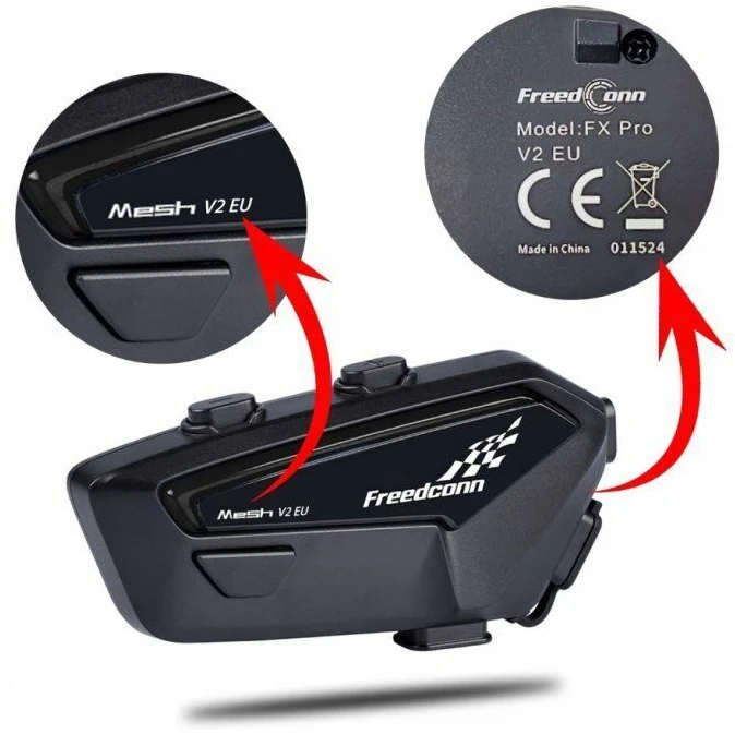 FreedConn FX Pro V2 EU MESH Motociklinis komunikatorius