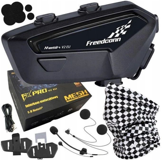 FreedConn FX Pro V2 EU MESH Motociklinis komunikatorius