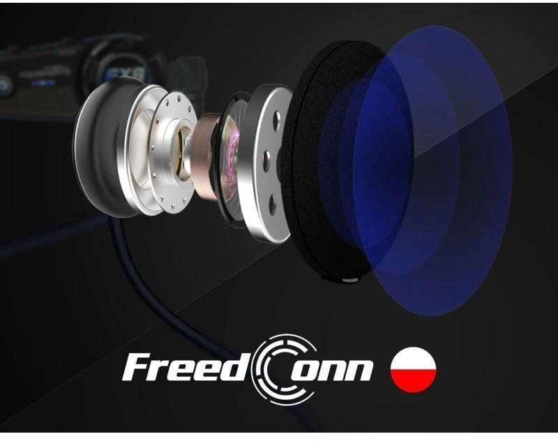 FREEDCONN T-MAX S V4 PRO SINGLE motociklo domofonas Juodas