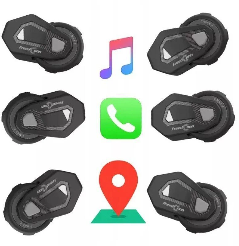 FREEDCONN T-MAX S V4 PRO SINGLE motociklo domofonas Juodas