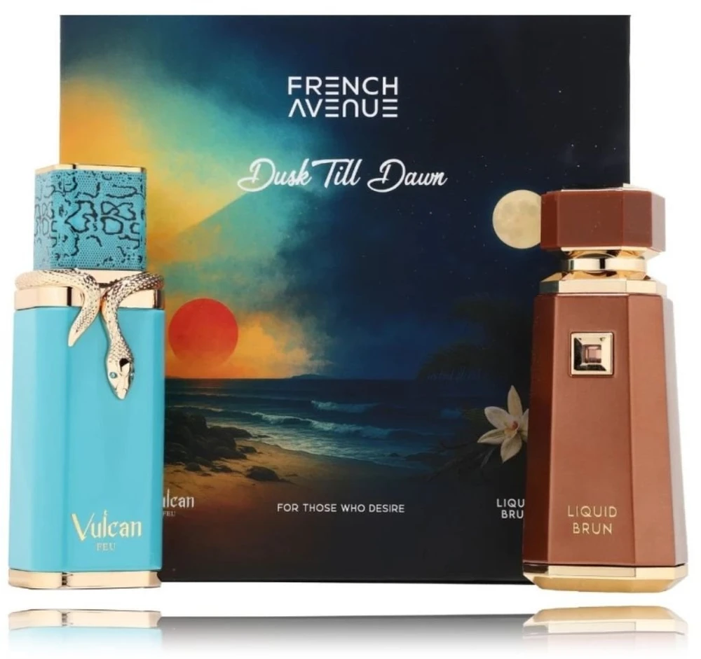„French Avenue“ skystas kvapas „Dusk Till Dawn Brun & Vulcan Feu“ – rinkinys U, 100 ml