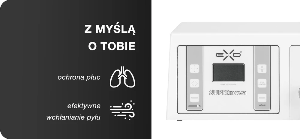 Activeshop Profesionali nagų freza su integruotu dulkių siurbliu Exo Supernova - manikiūrui, pedikiūrui ir pėdų priežiūrai