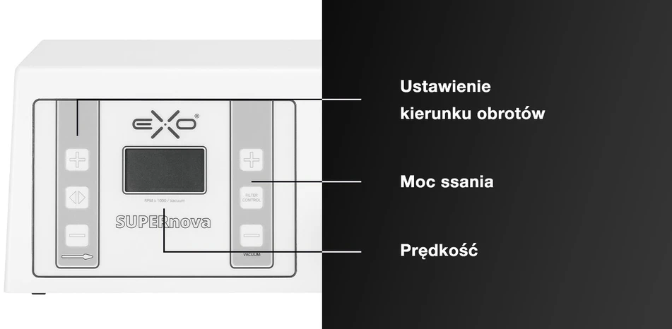 Activeshop Profesionali nagų freza su integruotu dulkių siurbliu Exo Supernova - manikiūrui, pedikiūrui ir pėdų priežiūrai