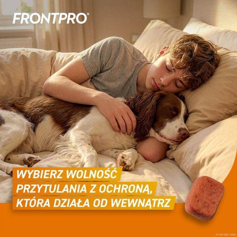 FRP FRONTPRO Tabletės nuo blusų ir erkių šuniui (>10-25 kg) – 3x 68mg