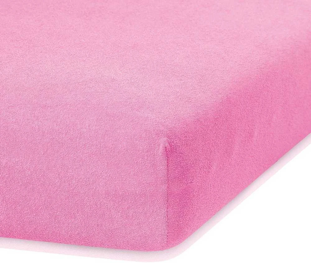 Frotinė paklodė su guma rožinės spalvos Amelia Home Ruby