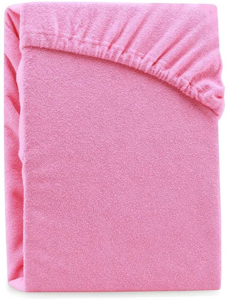 Frotinė paklodė su guma rožinės spalvos Amelia Home Ruby
