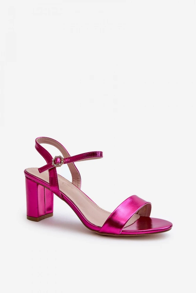 Fuksijos spalvos aukštakulnės basutės Step in style