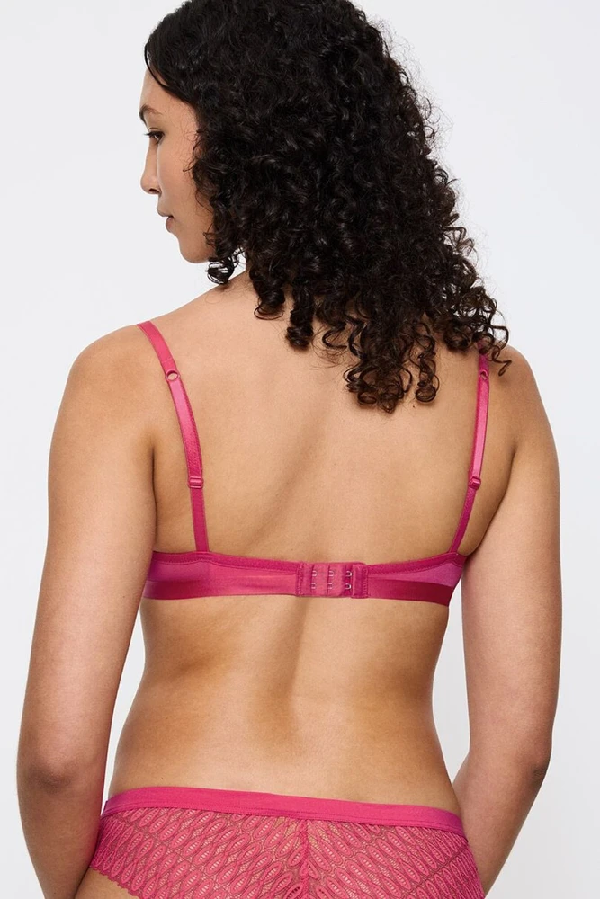 Fuksijos spalvos push-up liemenėlė Triumph