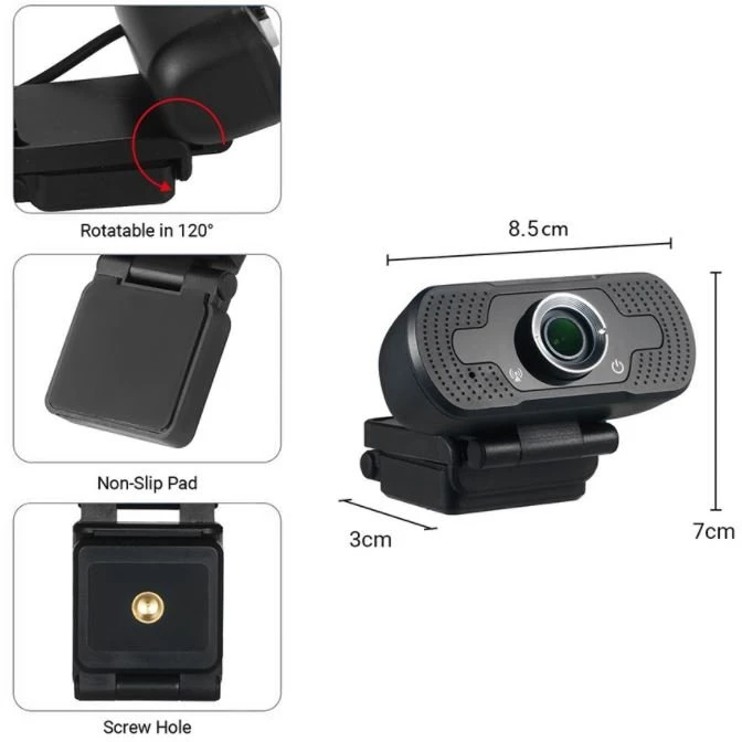 Full HD internetinė kamera Tellur Basic, juoda