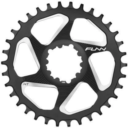 FUNN SOLO DX 34T mechaninė juoda priekinė žvaigždė