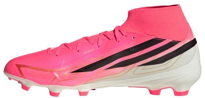 Futbolo bateliai Adidas F50 Hyperfast League Mid FG, rožiniai, KJ6714