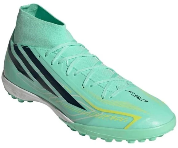 Futbolo bateliai adidas F50 Hyperfast League Mid TF, žalsvi