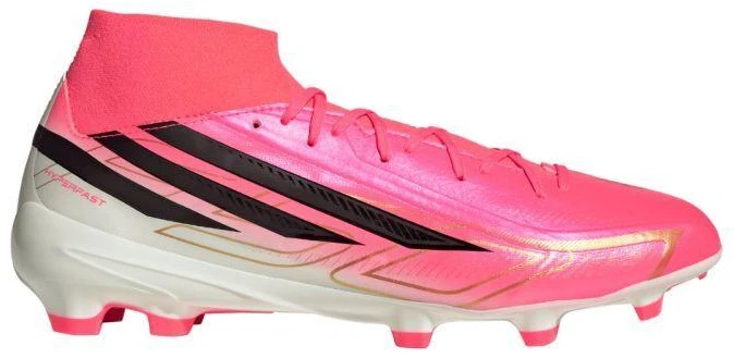 Futbolo bateliai Adidas F50 Hyperfast League Mid FG, rožiniai, KJ6714