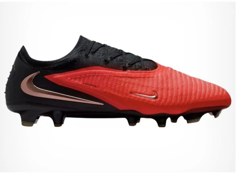Futbolo bateliai Nike Phantom 6 Low Elite FG, ryškiai raudoni ir juodi
