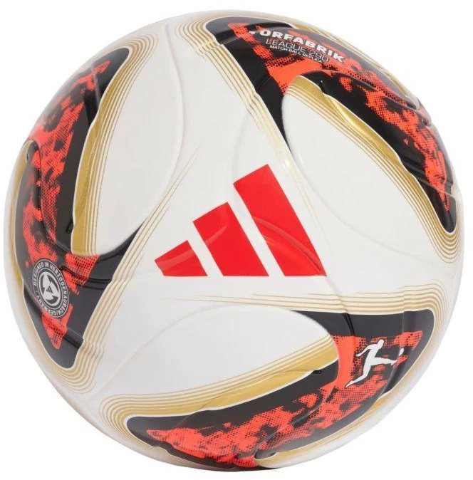 Futbolo kamuolys adidas Bundesliga 26/27 Torfabrik League J290 baltas-oranžinis-auksinis HY5059