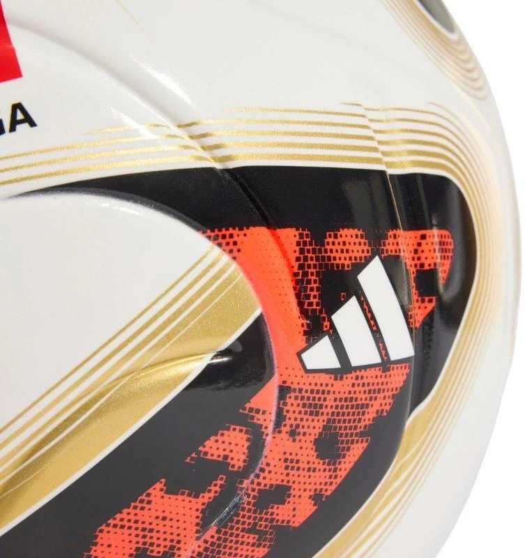 Futbolo kamuolys adidas Bundesliga 26/27 Torfabrik League J350 baltas-oranžinis-auksinis HY5058