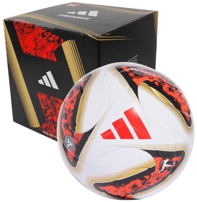 Futbolo kamuolys adidas Bundesliga 26/27 Torfabrik League Box, baltas-oranžinis-auksinis HY5057