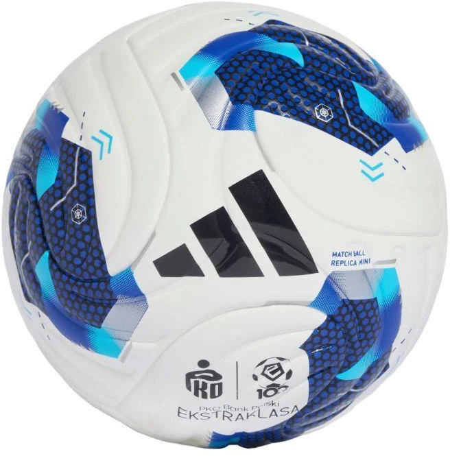 Futbolo kamuolys adidas Ekstraklasa 26/27 Mini, baltas ir mėlynas, KE5150