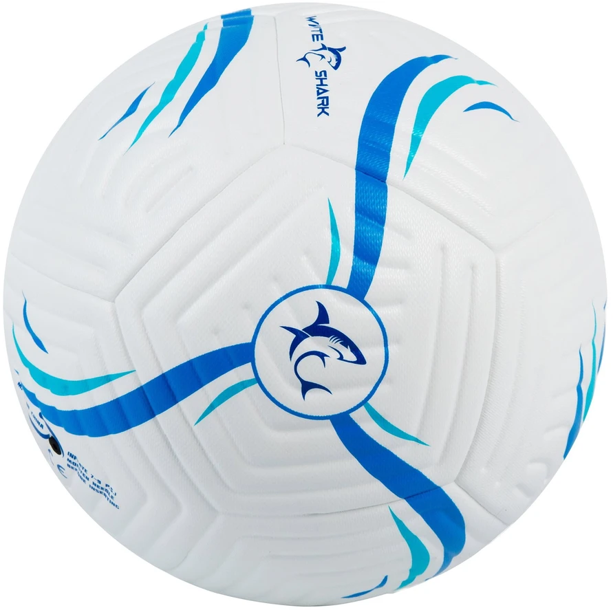 Kilimėlis White Shark Futbolo kamuolys Baltas Shark Striker, 5 dydžio
