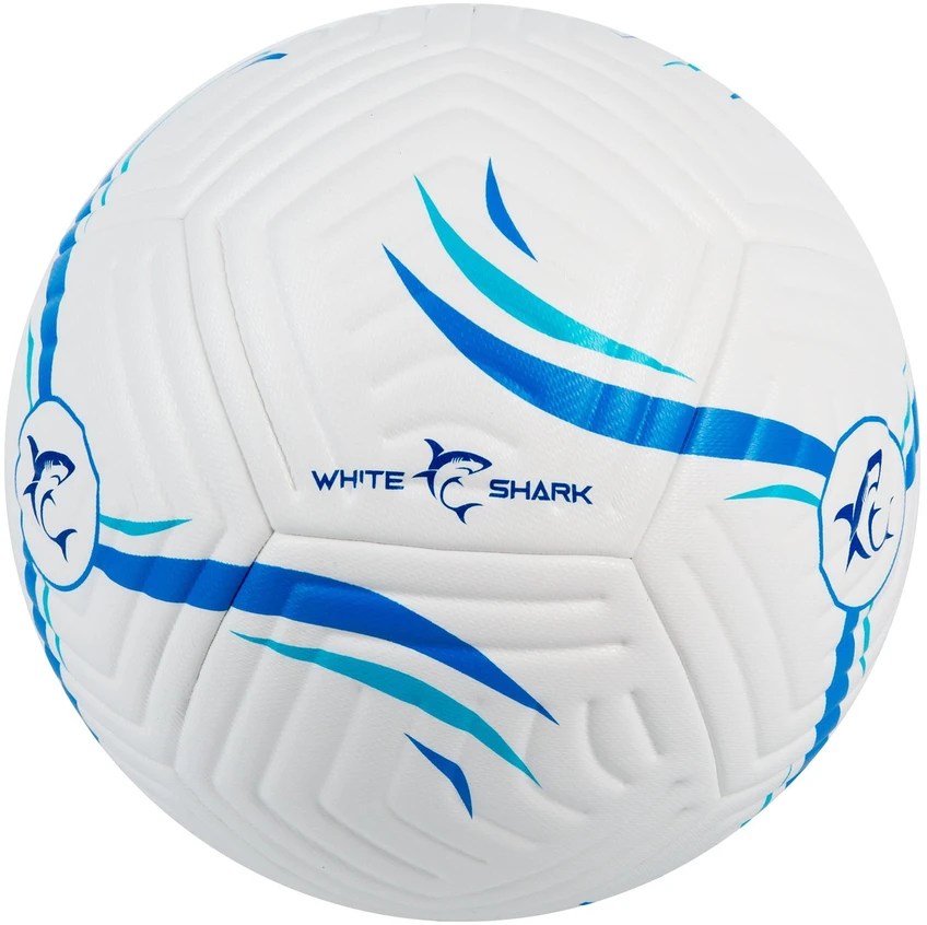Kilimėlis White Shark Futbolo kamuolys Baltas Shark Striker, 5 dydžio