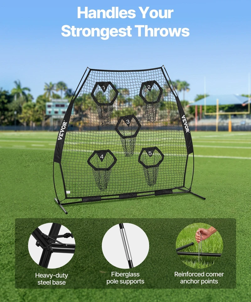 Vevor Futbolo treniruoklis su taikinių tinklu 2134 mm