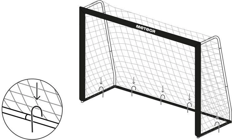 Futbolo vartai Meteor 180x120x60 cm 16926
