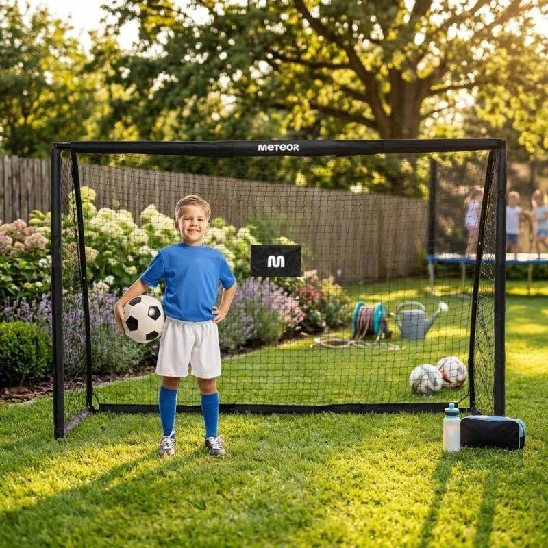 Meteor plieniniai futbolo vartai 240x160x85 nešiojami