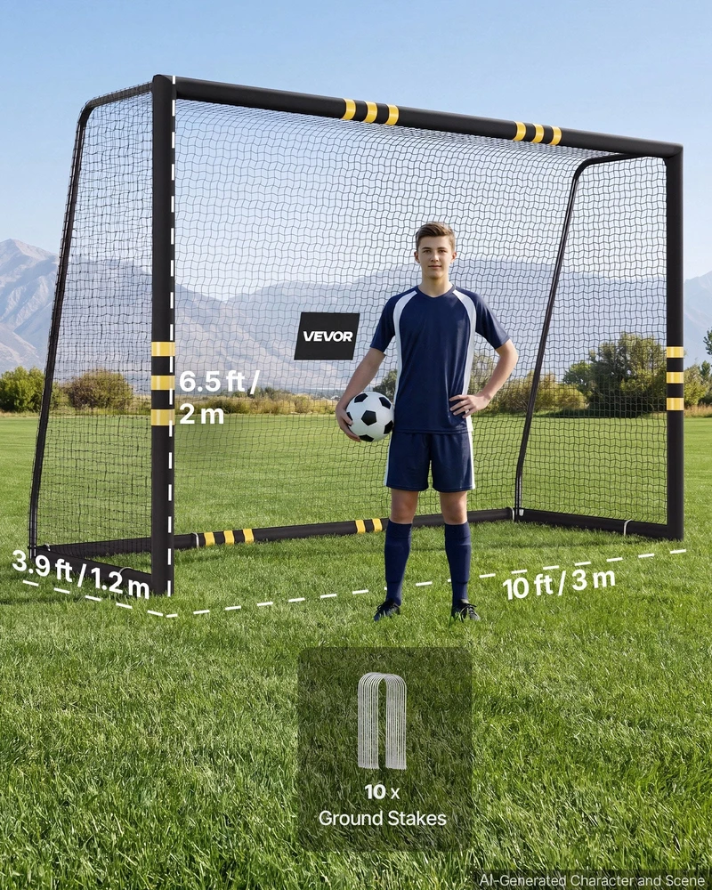 Futbolo vartai VEVOR DKS-86530, 3 x 2 m
