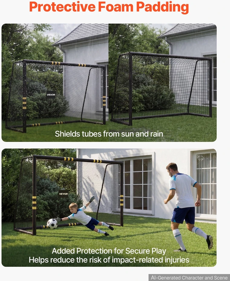 Futbolo vartai VEVOR DKS-86530, 3 x 2 m