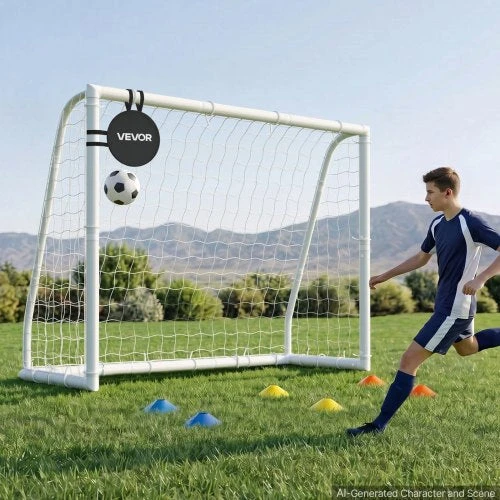 VEVOR Futbolo vartai 2,44 x 1,82 m iš PVC