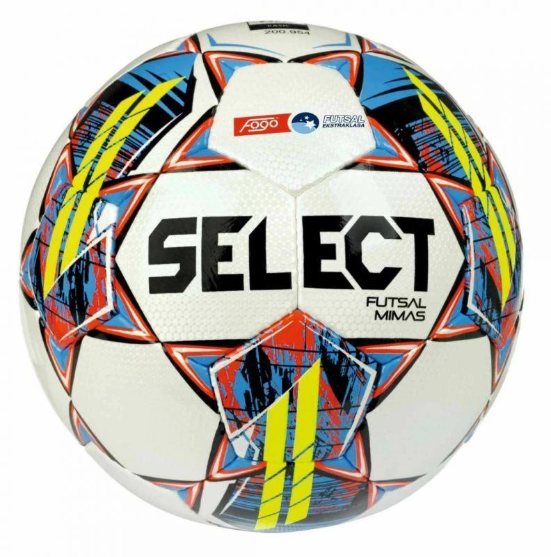 Select Futsal kamuolys Mimas FOGO Ekstraklasa FIFA Basic, skirtas žaisti patalpose, baltas