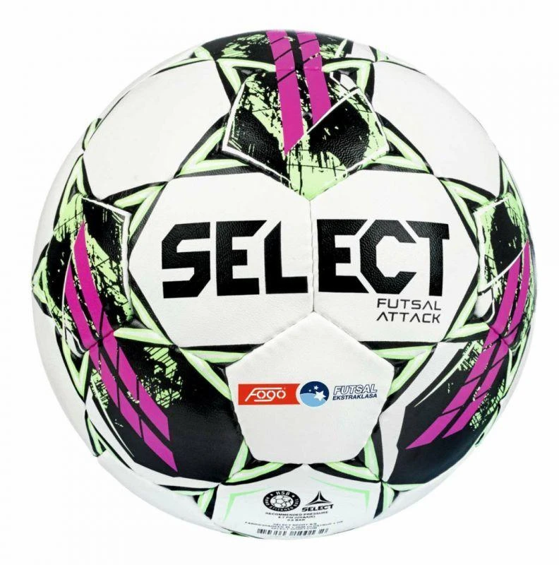 Select Futsalo "Attack FOGO Ekstraklasa" kamuolys, baltas