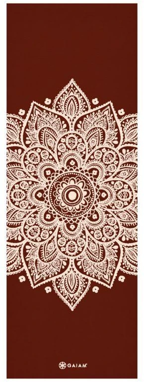 Gaiam Intense Rust Saulės laikrodžio gėlės jogos kilimėlis, 5 mm, 65733