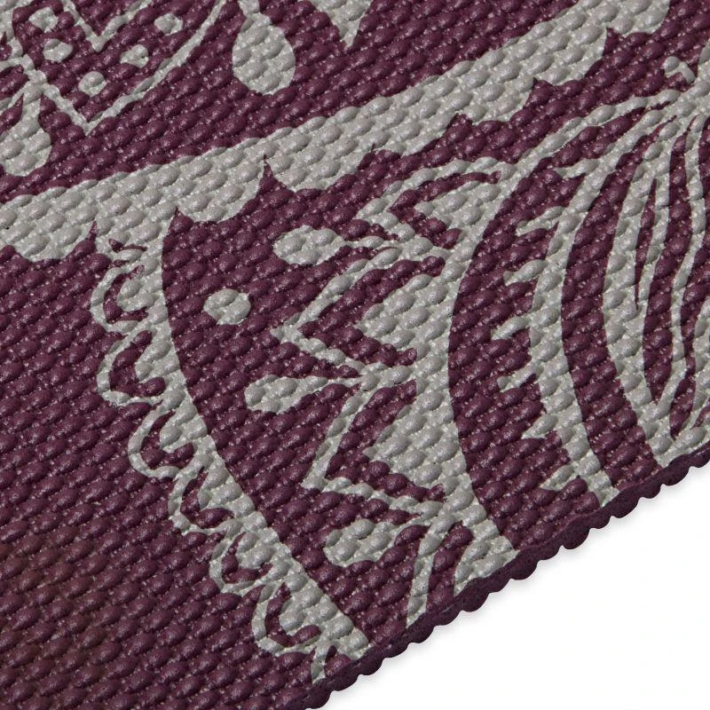 Gaiam Midnight Plum Saulės laikrodžio gėlės jogos kilimėlis, 5 mm, 65734