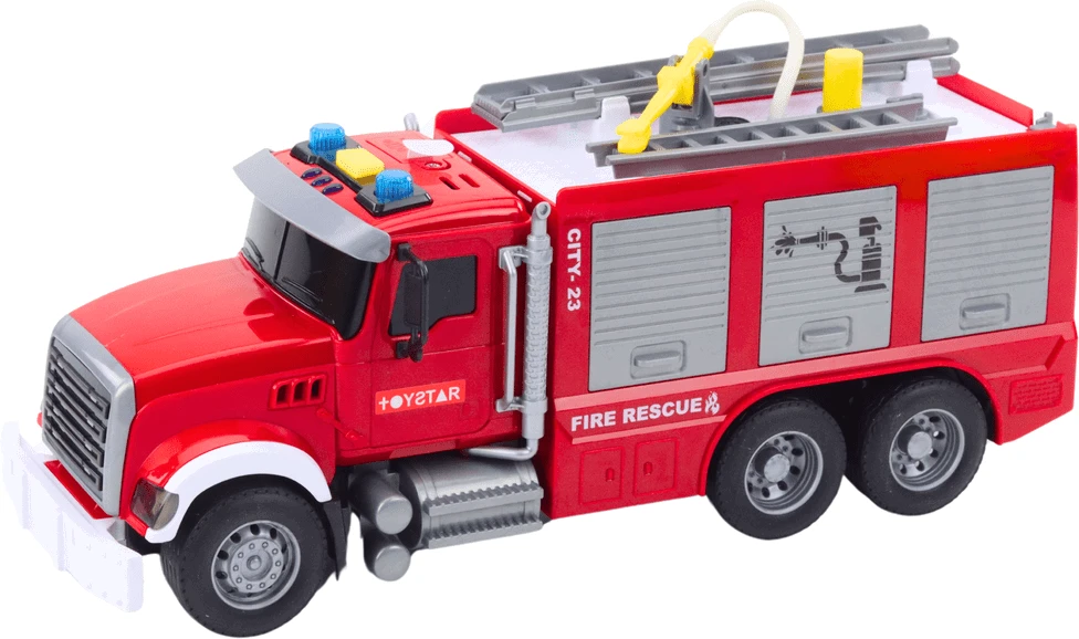 Lean Toys Interaktyvus Gaisrinės Automobilis su Vandens Funkcija