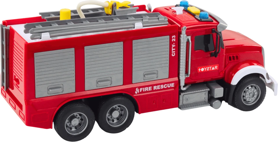 Lean Toys Interaktyvus Gaisrinės Automobilis su Vandens Funkcija