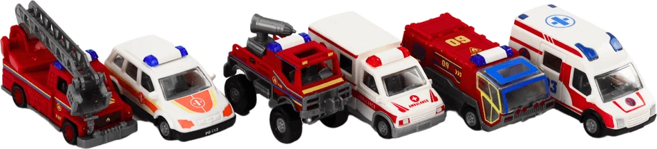 Lean Toys Komandinis gelbėjimo bazės žaislų rinkinys su 6 automobiliais