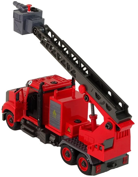 Lean Toys Gaisrininkų žaislinis sunkvežimis su priedais