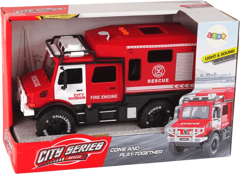Žaislinis visureigis City Service Lean Toys, raudonas, 24x13,5x10 cm