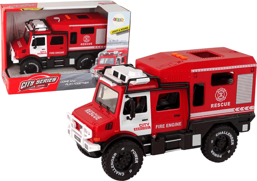 Žaislinis visureigis City Service Lean Toys, raudonas, 24x13,5x10 cm