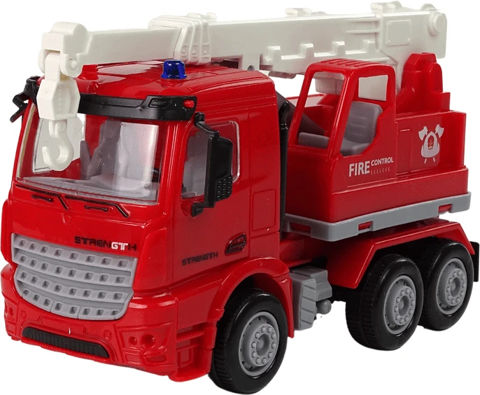 Lean Toys Gaisrinė mašina su priedais, raudona
