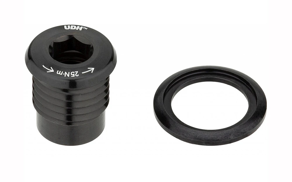 Rėmo antgalis / auselė SRAM UDH alu universal juodas