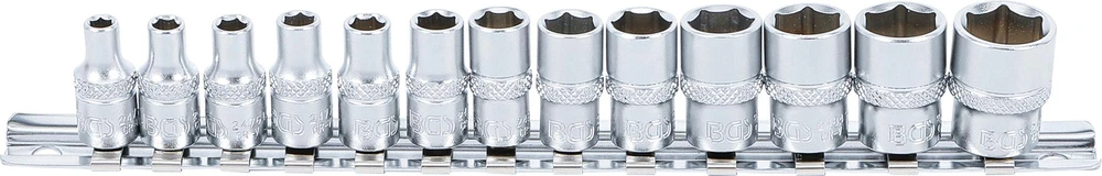 BGS GALVUČIŲ RINKINYS, ŠEŠIAKAMPIS | 6,3 MM (1/4") JUNGTIS | 4–14 MM | 13 VNT. (9102)