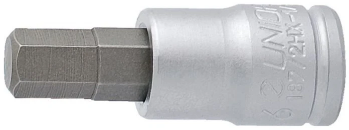 Galvutė su 6 mm šešiakampiu antgaliu Unior, 1/4 colio