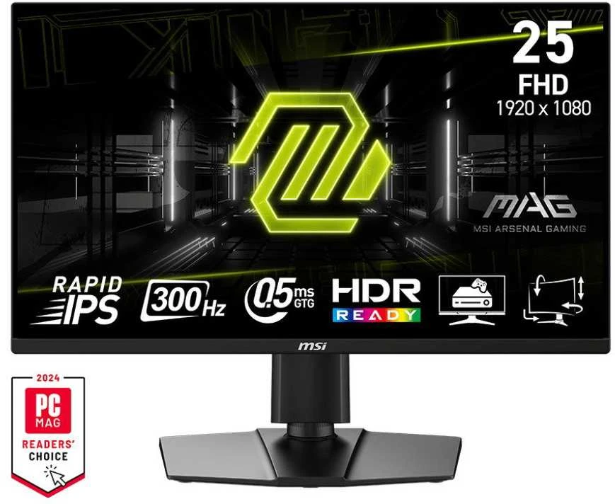 MSI MAG 255PXF computer monitorius 62.2 cm (24.5") 1920 x 1080 pikselių Full HD Juodas