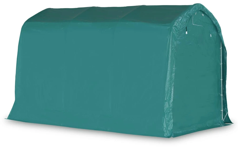 Garažas-palapinė, žalios spalvos, 2,4x3,6m, PVC (310026+310027)