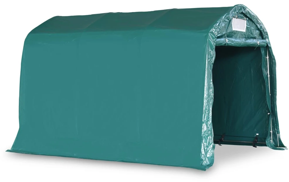 Garažas-palapinė, žalios spalvos, 2,4x3,6m, PVC (310026+310027)