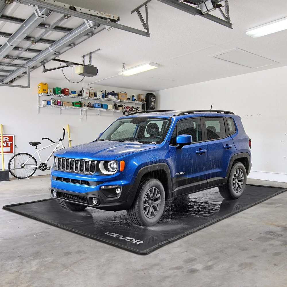 VEVOR Neslystantis PVC garažo kilimėlis, 2,4 x 4,9 m